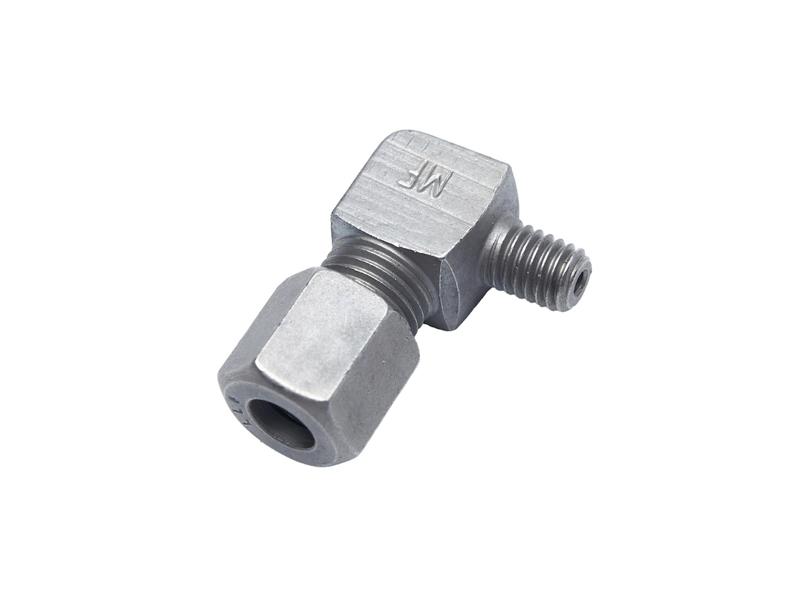 Угловой обжимной фитинг М6 ø6 мм